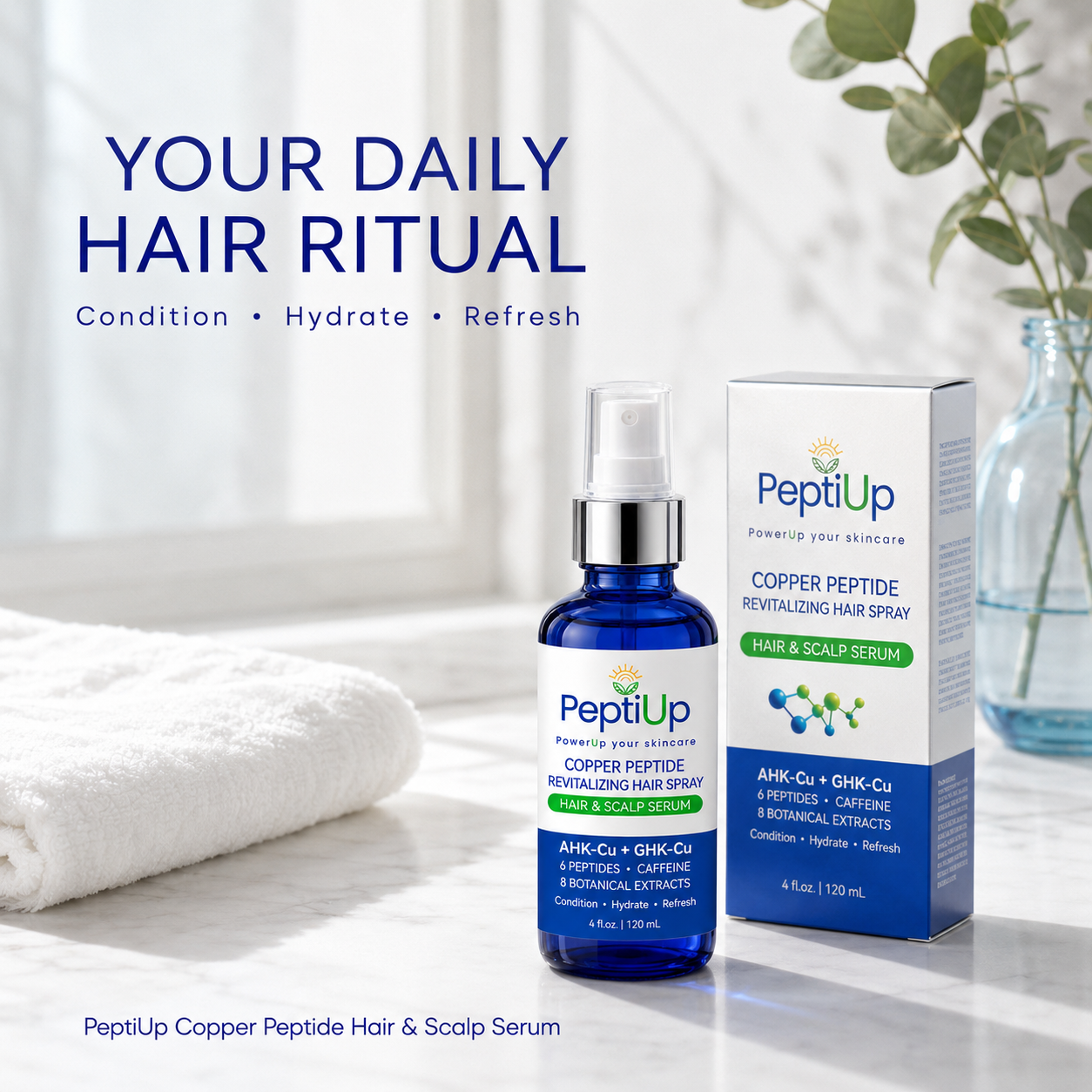 PeptiUp Copper Peptide Revitalizing Hair Spray